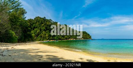 Bubble Beach, Besar, îles Perhentiennes, Malaisie; mai-2019; une belle plage Banque D'Images