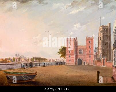 Palais de Lambeth de l'Ouest, peinture de paysage par Daniel Turner, 1802 Banque D'Images