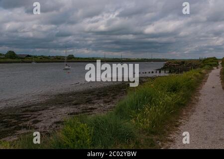 Rivière Crouch, Hullbridge, Essex. Banque D'Images