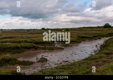 Rivière Crouch, Hullbridge, Essex. Banque D'Images