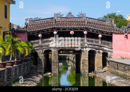 Chùa Cầu Hội an Quảng Nam, Pont couvert japonais, vieille ville, Hoi an, Vietnam, Asie Banque D'Images