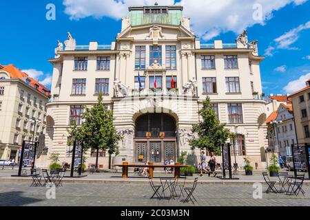 Nová radnice, nouvelle mairie de la vieille ville, Marianske namesti, vieille ville, Prague, République Tchèque Banque D'Images