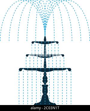 Illustration vectorielle de l'icône de fontaine Illustration de Vecteur