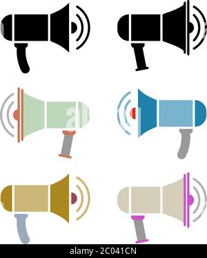 Icône de mégaphone, icône de haut-parleur / Bullhorn Illustration vectorielle Illustration de Vecteur