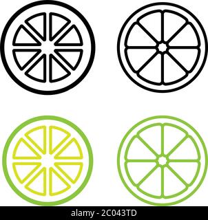 Illustration du vecteur icône citron Illustration de Vecteur