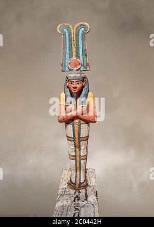 Ancienne statuette égyptienne de Ptah Sokar Osiris, période tardive de la dynastie 25-26e, (722-525 av. J.-C.). Musée égyptien, Turin. Ancien Fonds Cat. 2466. Banque D'Images