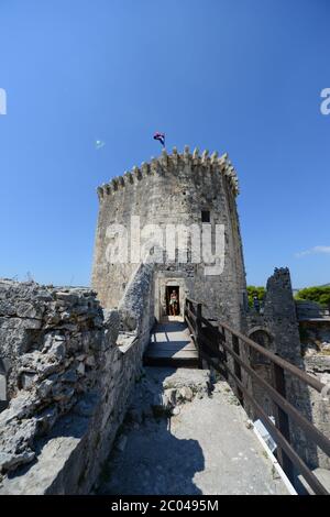 Tour de la forteresse de Kamerlengo à Trogir, Croatie. Banque D'Images