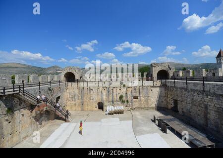 Tour de la forteresse de Kamerlengo à Trogir, Croatie. Banque D'Images