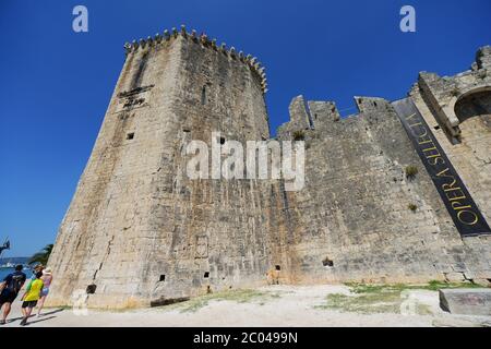 Tour de la forteresse de Kamerlengo à Trogir, Croatie. Banque D'Images