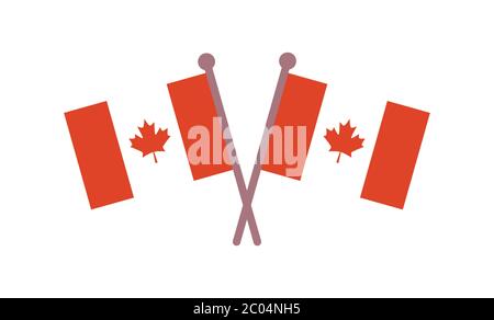 Drapeaux canadiens. Drapeau officiel du Canada avec couleur originale. Affiche de la fête du Canada. Illustration vectorielle Illustration de Vecteur