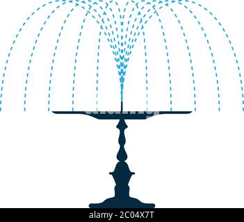 Illustration vectorielle de l'icône de fontaine Illustration de Vecteur