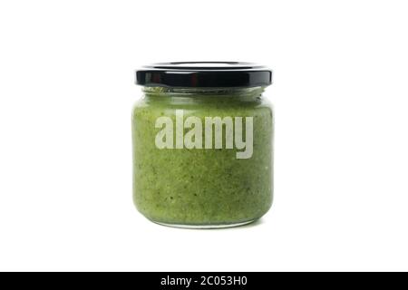 Petit pot en verre de nourriture pour bébé découpé Photo Stock - Alamy