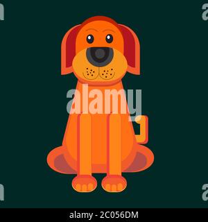 Illustration vectorielle de la bande dessinée pour chien de chiot sur fond blanc Illustration de Vecteur