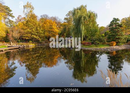 Jardin japonais, le Parc Szczytnicki, Wroclaw, Pologne Banque D'Images