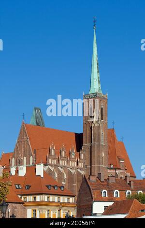 Église de la Sainte-Croix et Saint-Bartholomée, Wroclaw Banque D'Images