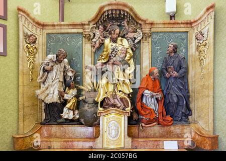 Retable dans le Palais Royal, Wroclaw, Pologne Banque D'Images