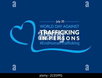 Illustration vectorielle de la Journée mondiale contre la traite des personnes, poster ou bannière Illustration de Vecteur
