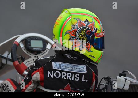 Carrière de karting de Lando Norris 2013. Banque D'Images