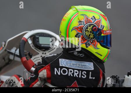 Carrière de karting de Lando Norris 2013. Banque D'Images