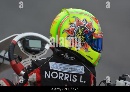 Carrière de karting de Lando Norris 2013. Banque D'Images