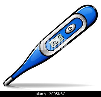 Illustration vectorielle de la caricature du thermomètre médical isolée Illustration de Vecteur