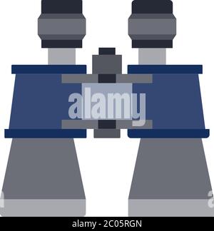 Jumelles marines vecteur icône plate isolée Illustration de Vecteur