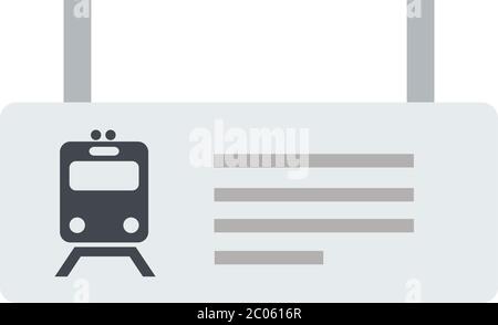 Panneau d'entrée du métro Vector Flat isolé sur blanc Illustration de Vecteur