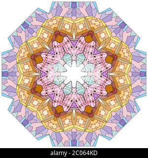 Cute colorés Mandalas. Ornements décoratifs ronde inhabituelle. Illustration de Vecteur