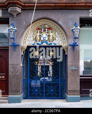 Tallow Chandlers Livery Company, entrée à Hall sur Dowgate Hill dans la ville de Londres, Royaume-Uni Banque D'Images