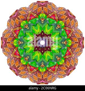 Cute colorés Mandalas. Ornements décoratifs ronde inhabituelle. Illustration de Vecteur