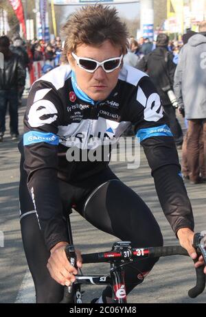 Heinrich Haussler de Garmin-Cervélo pendant la Paris - Nice 2011, étape 1 de la course cycliste, Houdan - Houdan (154,5 km) le 06 mars 2011 à Houdan, France - photo Laurent Lairys / DPPI Banque D'Images