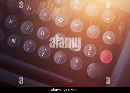 Détail de la machine à écrire ancienne Banque D'Images