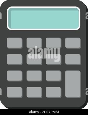 icône de vecteur de calculatrice avec écran bleu Illustration de Vecteur