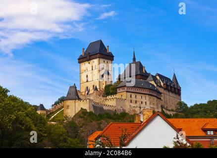 Château Karlstejn en République Tchèque Banque D'Images