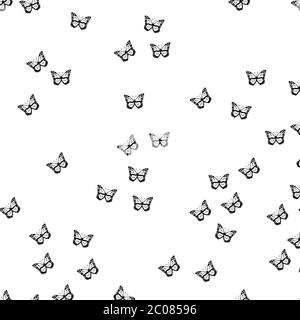motif sans couture avec petits papillons Illustration de Vecteur