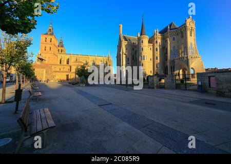 Astorga, ville du nord de l'Espagne, Caltilla y Leon. Banque D'Images