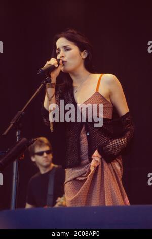 Les Corrs se sont produits au Glastonbury Festival 1999, digne Farm Somerset, Angleterre, Royaume-Uni. Banque D'Images