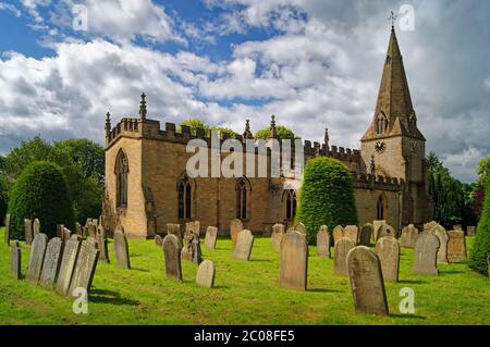 Royaume-Uni, Derbyshire, Peak District, Baslow, Eglise St Anne Banque D'Images