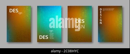 Ensemble de couleurs éclatantes abstraites et motif de couverture minimal Illustration de Vecteur