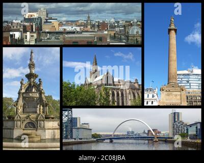 Collage des monuments de Glasgow Banque D'Images