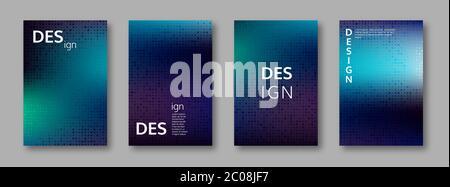 Ensemble de couleurs éclatantes abstraites et motif de couverture minimal Illustration de Vecteur