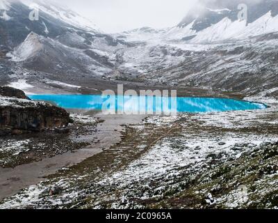 Milk Lake, réserve nationale de Yading, Daocheng, Sichuan, Chine Banque D'Images