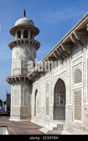 Tombeau d'Itmad-UD-Daulah (bébé Taj) à Agra, Banque D'Images