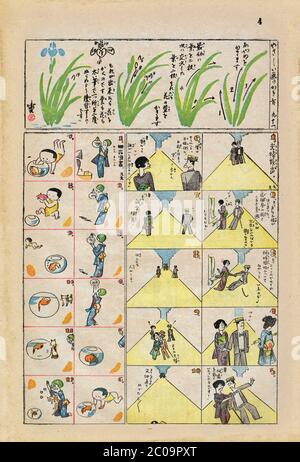 [ 1920 Japon - Jiji Manga Comics 267 ] — Jiji Manga (時事漫画), un supplément de BD développé par le célèbre artiste japonais Kitazawa Rakuten (北澤 保次, 1876–1955), souvent appelé le « père de manga ». Numéro 267 du 7 juin 1926 (Taisho 15). Jiji manga a été publié pour la première fois par le quotidien Jiji Shinpo (時事新報) en janvier 1902 (Meiji 35). Il est devenu un supplément de dimanche en couleur dans les années 1920. Publication terminée en octobre 1932 (Showa 7). Lithographie de couleur sur papier. journal du xxe siècle. Banque D'Images