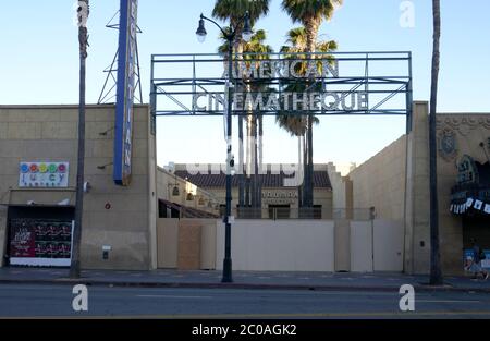 Hollywood, Californie, États-Unis 9 juin 2020 UNE vue générale de l'atmosphère de boarded up Egyptian Theatre le 9 juin 2020 à Hollywood, Californie, États-Unis. Photo par Barry King/Alay stock photo Banque D'Images