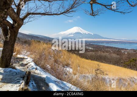 Point de vue panoramique du lac Yamanaka Fujisan Banque D'Images