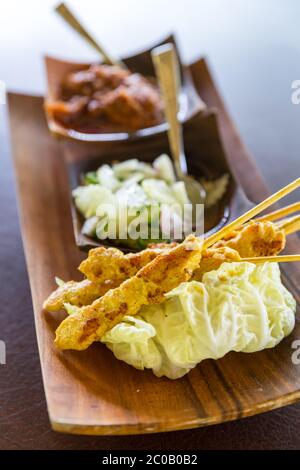 Poulet Satay Banque D'Images