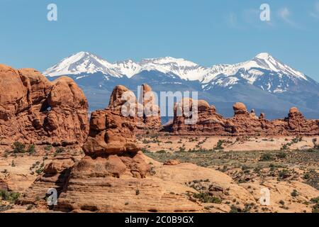 Paysages du parc national Arches Banque D'Images