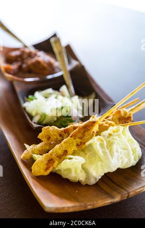 Poulet Satay Banque D'Images