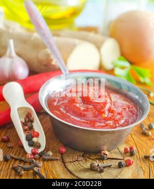 sauce tomate Banque D'Images